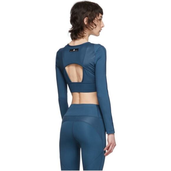 Adidas Stella McCartney Training Long Sleeve Crop Top - Picture 4 of 11